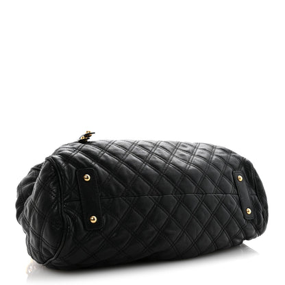 Calfskin Quilted Stam Black