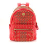 Grainy Lambskin Crystal Studded Small Stark Backpack Red