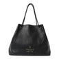 Calfskin Large Gifford Braided Handle Tote Black