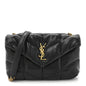 Lambskin Quilted Toy Loulou Puffer Monogram Chain Satchel Black