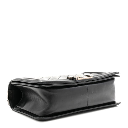 Lambskin Quilted Medium Boy Flap Black