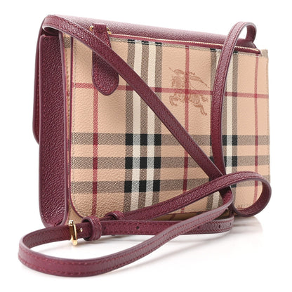 Haymarket Check Small Loxley Crossbody Dark Plum
