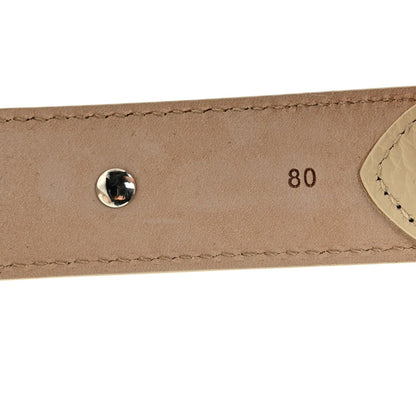 Calfskin Studded Benny Belt 80 32 Dark Ivory