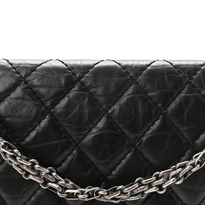 Aged Calfskin Quilted 2.55 Reissue 225 Flap Black