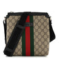 GG Supreme Monogram Web Messenger Bag Black