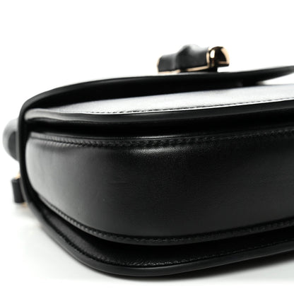 Boarded Dyana Lux Calfskin Web Monochrome Mini Bamboo 1947 Top Handle Bag Black