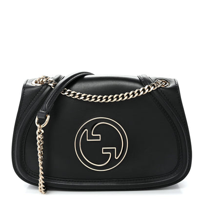 Calfskin Blondie Medium Shoulder Bag Black