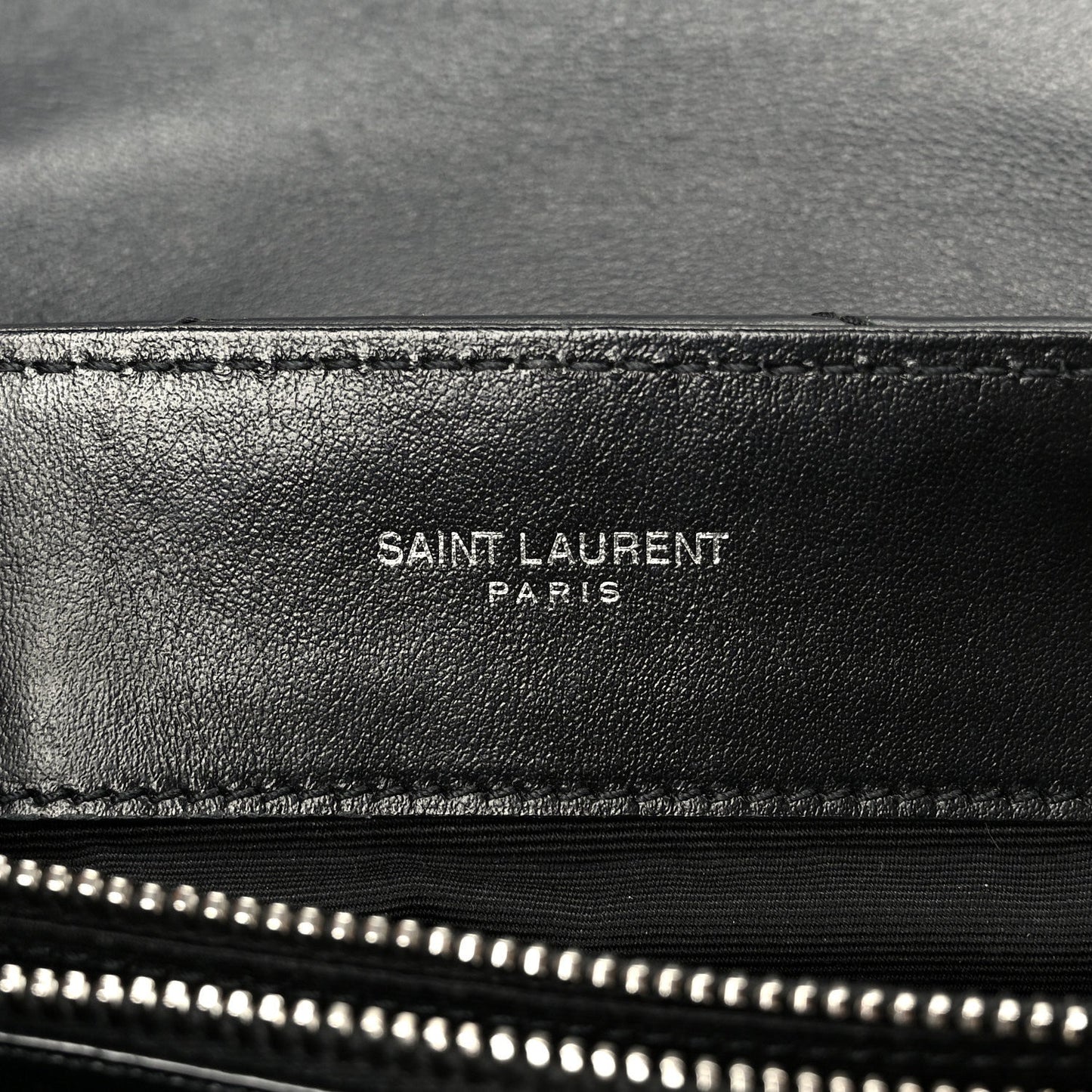 Calfskin Y Quilted Monogram Small Loulou Chain Satchel Black