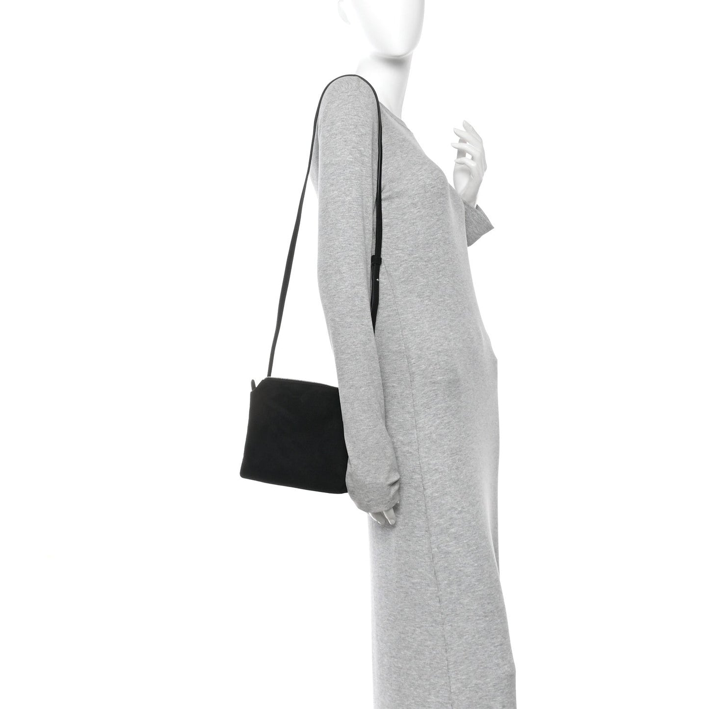 Suede Lina Crossbody Bag Black