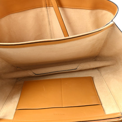 Supple Natural Calfskin Medium Tri-Fold Bag Ocre