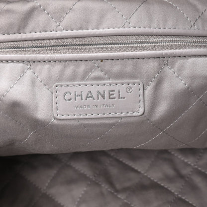 Shiny Calfskin Quilted Chanel 22 Grey