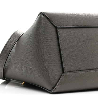 Grained Calfskin Micro Belt Bag Grey
