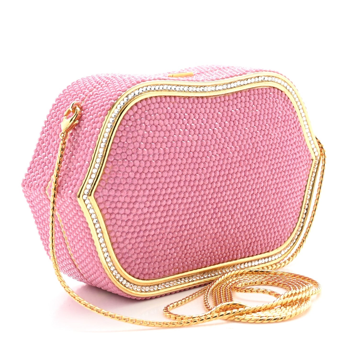 Swarovski Crystal Minaudière Clutch Pink