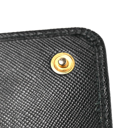 Saffiano Metal Large Chain Wallet Black
