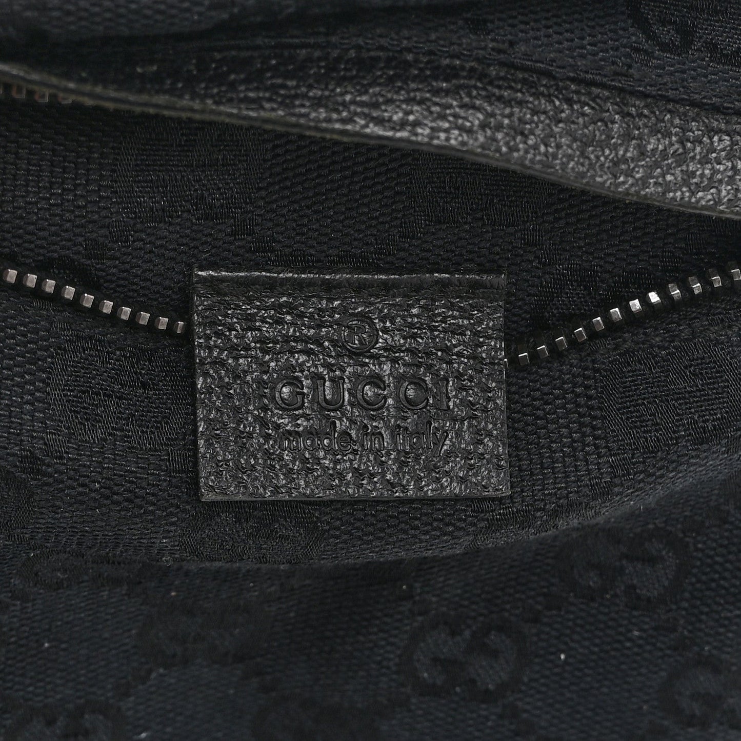 GG Monogram Double Pocket Belt Bag Black