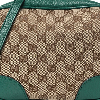 Monogram Dollar Calfskin Mini Bree Messenger Bag Beige Ebony Emerald