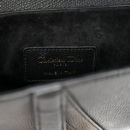 Grained Calfskin Mini Saddle Bag Black