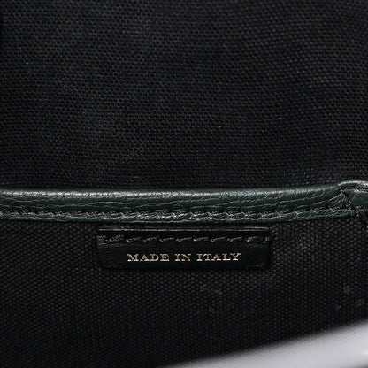 Derby Calfskin House Check Large Banner Tote Dark Bottle Green