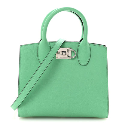 Hammered Calfskin Small The Studio Box Bag Fresh Mint