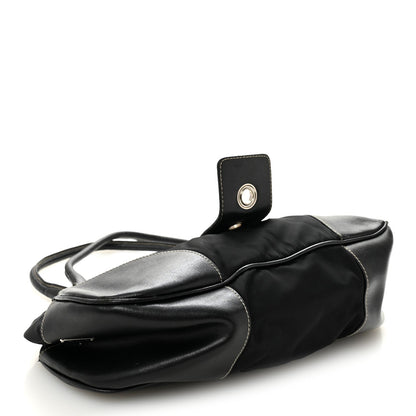 Tessuto Nylon Moon Shoulder Bag Black