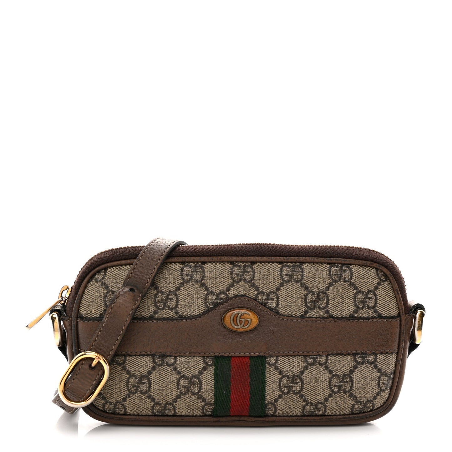 GG Supreme Monogram Web Mini Ophidia GG Bag Brown