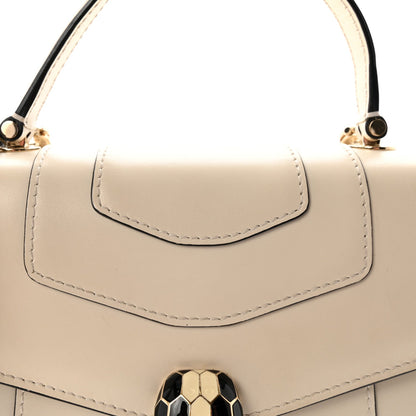 Calfskin Serpenti Forever Top Handle White