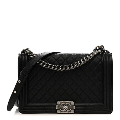 Caviar Quilted New Medium Boy Flap Black