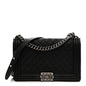 Caviar Quilted New Medium Boy Flap Black