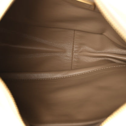 Soft Calfskin Medium Aimee Shoulder Bag Travertine