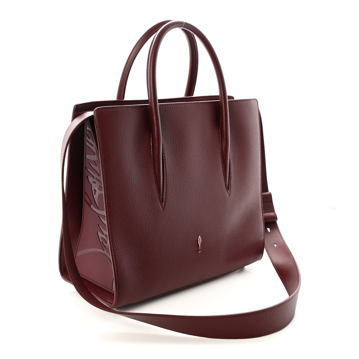Calfskin Spikes Loubinthesky Medium Paloma Bordeaux
