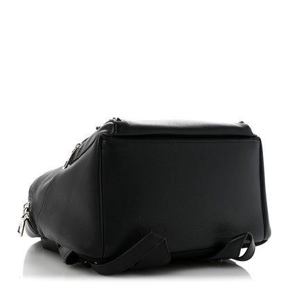 Grained Calfskin Rockstud Backpack Black