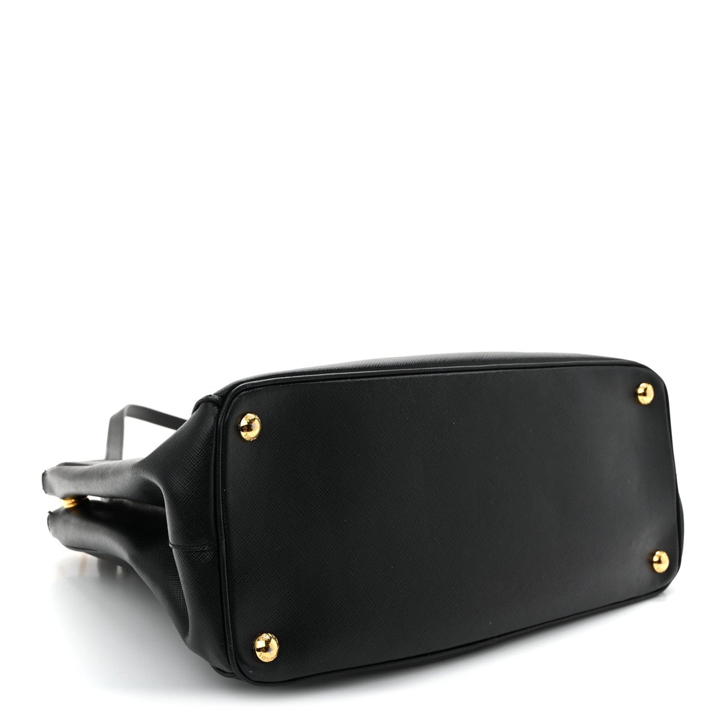 Saffiano Medium Galleria Double Zip Tote Black