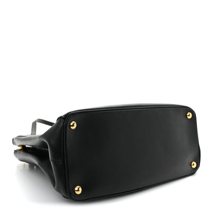 Saffiano Medium Galleria Double Zip Tote Black