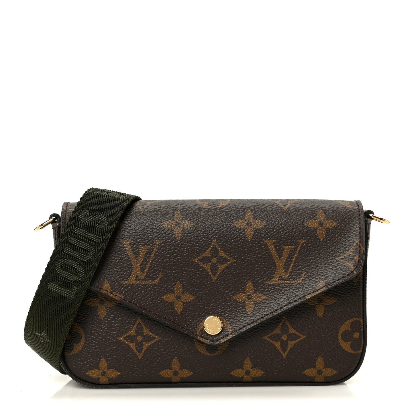 Monogram Felicie Strap & Go Kaki