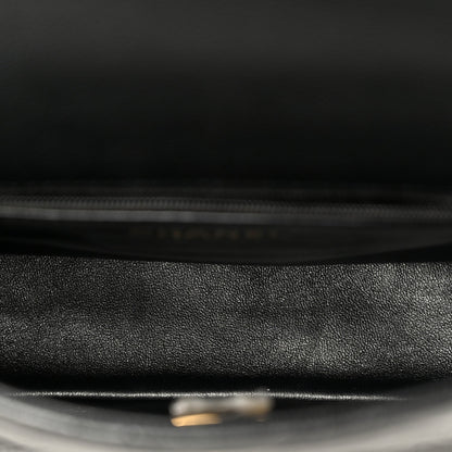 Caviar Quilted Mini Sweetheart Rectangular Flap Black
