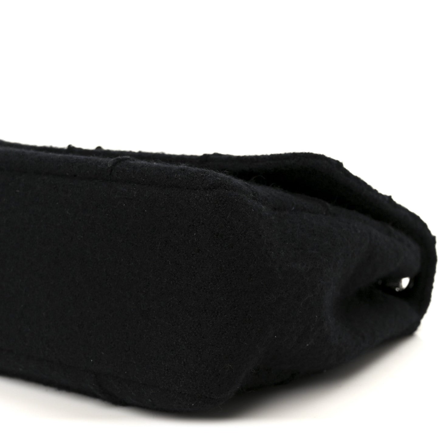Wool Jumbo Chocolate Bar Mademoiselle Flap Black