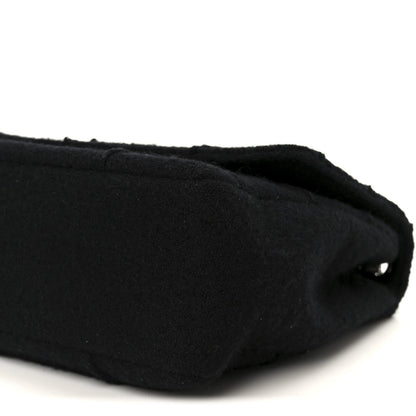 Wool Jumbo Chocolate Bar Mademoiselle Flap Black