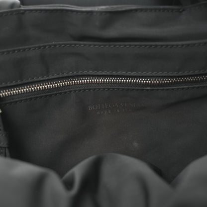 Nylon Intrecciato Padded Tech Maxi Cassette Bag Black