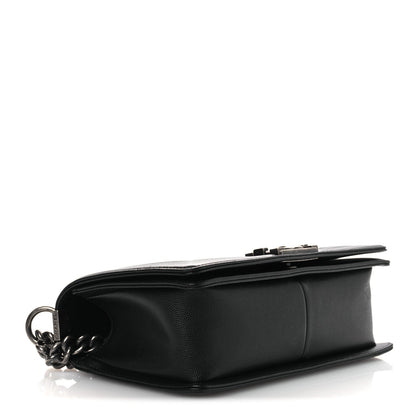 Caviar Quilted Medium Boy Flap Black