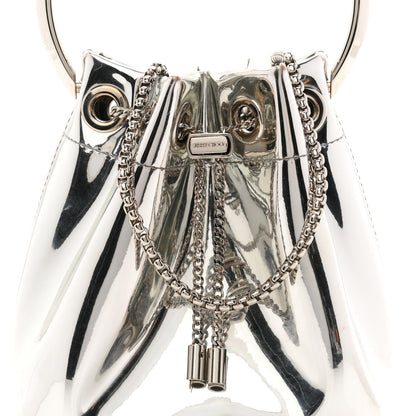 Metallic Patent Bon Bon Bag Silver