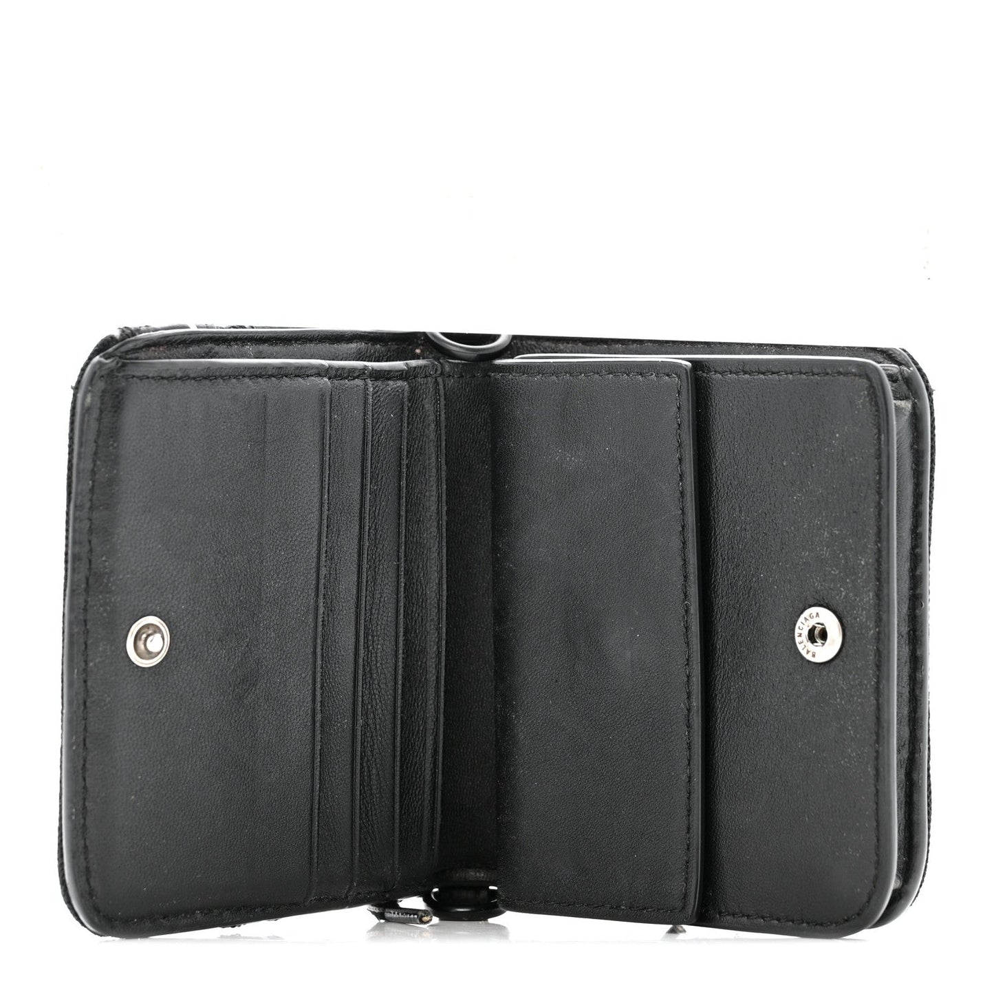 Faux Calfskin Fabric Sneakerhead Crossbody Wallet Black