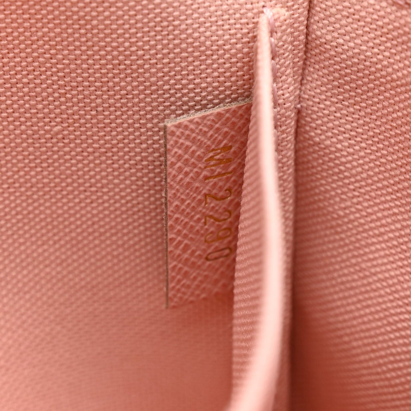 Damier Azur Pochette Felicie Chain Wallet Rose Ballerine