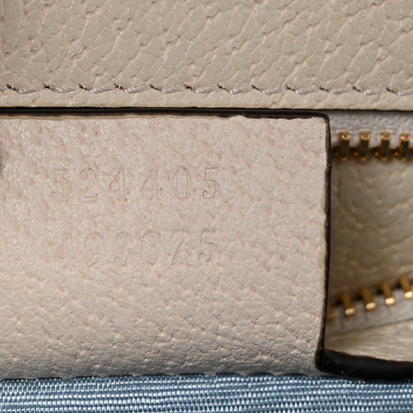 Textured Calfskin Bee Star Print Small Sylvie Shoulder Bag Mystic White