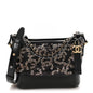 Sequin Calfskin Small Gabrielle Hobo Black Gold