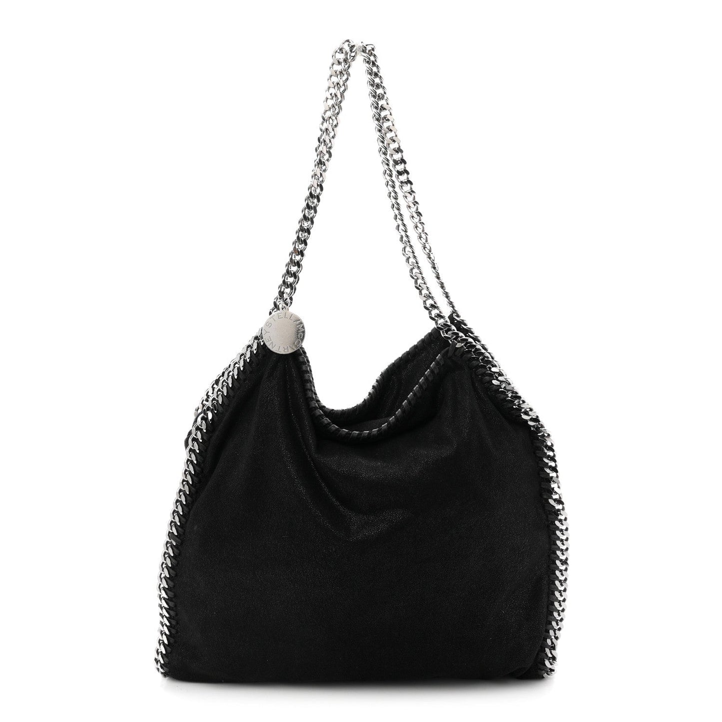 Shaggy Deer Small Falabella Fold Over Tote Black
