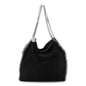 Shaggy Deer Small Falabella Fold Over Tote Black