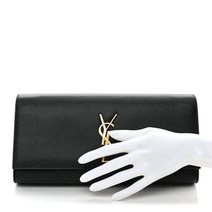 Grain De Poudre Monogram Cassandre Clutch Black