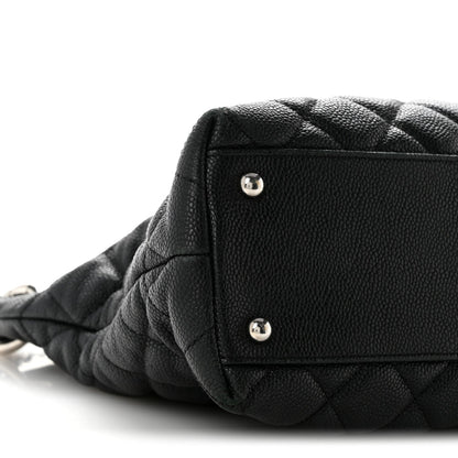 Caviar Quilted Easy Zip Tote Black