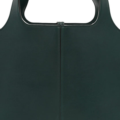 Smooth Calfskin Medium Tri-Fold Bag Bottle Green