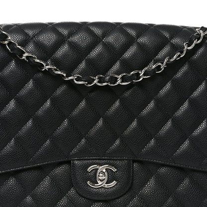 Caviar Quilted Maxi Single Flap Black